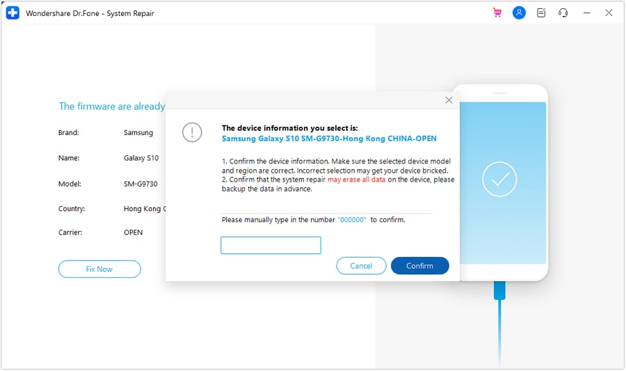 fix device by installing firmware