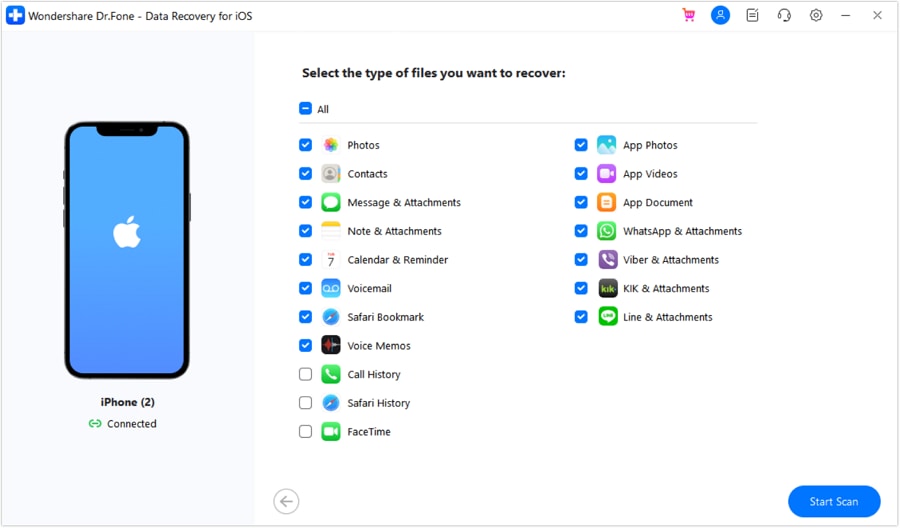 wondershare dr fone iphone file recovery tool