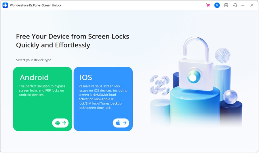 select drfone unlock android
