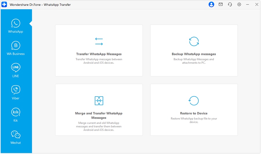 dr fone WhatsApp transfer