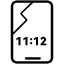 cracked screen with visible display